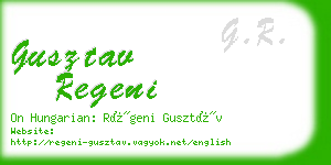 gusztav regeni business card